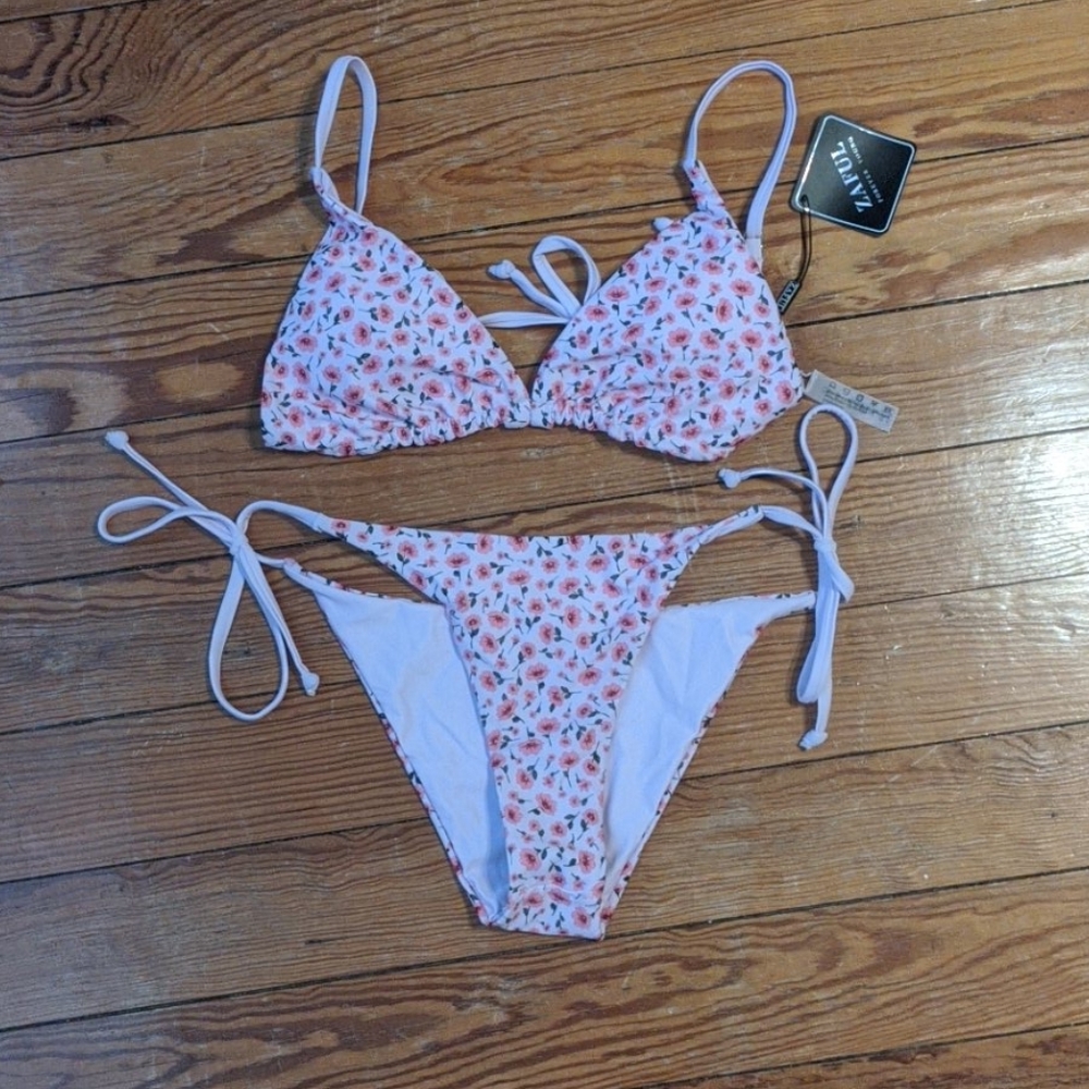 NWT Zaful Pink String Bikini